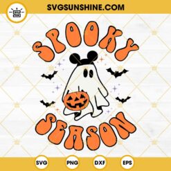 Spooky Season SVG, Mickey Ghost Halloween SVG, Boo Ghost SVG Halloween Season SVG