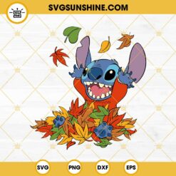 Stitch Happy Fall Autumn SVG, Stitch Thanksgiving SVG, Stitch Fall SVG