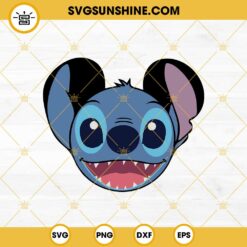 Stitch Mickey Head SVG, Stitch Mouse Ears SVG PNG DXF EPS Digital Download