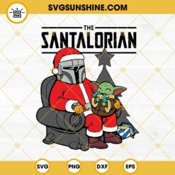 The Santalorian Baby Yoda Star Wars Christmas SVG, The Mandalorian Baby Yoda Christmas SVG PNG DXF EPS Cut file