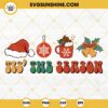 Tis The Season Christmas SVG, Santa Hat Christmas SVG, Hot Cocoa Christmas SVG Cut File