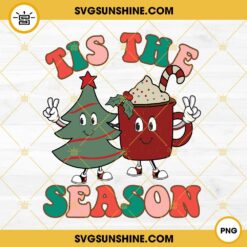 Tis The Season Hot Cocoa Christmas Tree PNG Digital Download