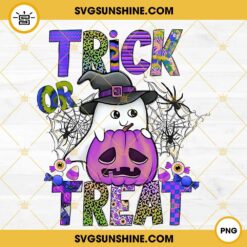 Trick Or Treat Boo Pumpkin Halloween PNG Digital Download