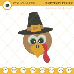 Turkey Face Boy Machine Embroidery Design File