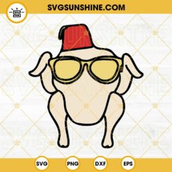 Turkey In Sunglasses And Hat SVG, Turkey Thanksgiving SVG PNG DXF EPS Cricut Silhouette