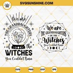 We Are The Granddaughters Of The Witches You Couldn't Burn SVG, Mystical SVG, Witch SVG, Witchy SVG, Halloween SVG