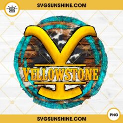 Yellowstone Cowhide Turquoise PNG, Yellowstone PNG Digital Download