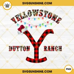 Yellowstone Dutton Ranch Christmas PNG, Yellowstone Buffalo Plaid PNG Digital Download