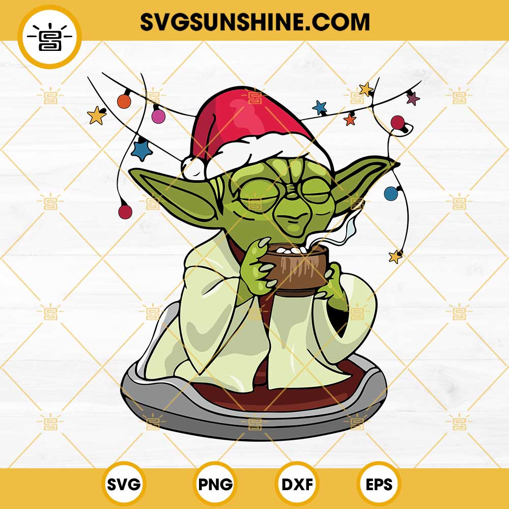 Yoda Santa Hat Christmas SVG, Star Wars Christmas SVG, Yoda Star Wars SVG