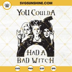 You Coulda Had A Bad Witch SVG, Hocus Pocus SVG, Hocus Pocus shirt, Sanderson Sisters SVG