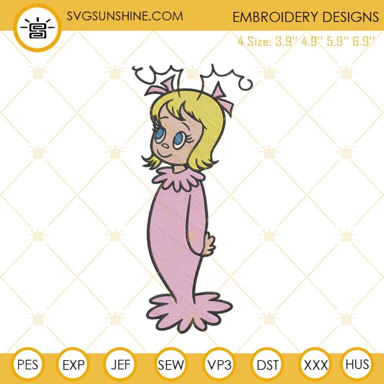 Cindy Lou Who Machine Embroidery Design File