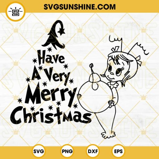 Cindy Lou Who SVG, Have A Very Merry Christmas SVG DXF EPS PNG Vector Clipart
