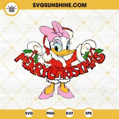 Disney Daisy Duck Merry Christmas SVG PNG DXF EPS Cricut Silhouette Clipart