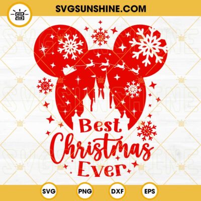 Disney Mickey Christmas Svg Mouse Christmas Svg Best Christmas Ever Svg Png Dxf Eps Cricut