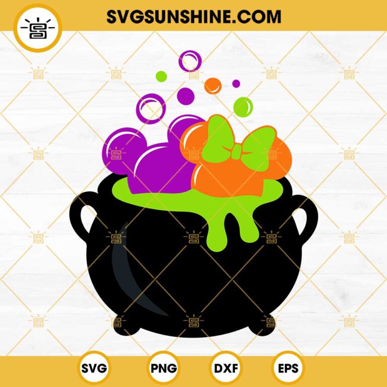 Disney Mouse Ears Halloween Cauldron SVG PNG DXF EPS Cricut Silhouette