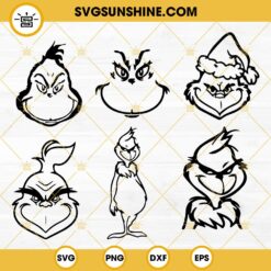 Grinch SVG Bundle, Grinch Face SVG, Grinch Cricut, Grinch Christmas SVG Cut File