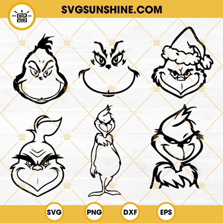 Grinch SVG Bundle, Grinch Face SVG, Grinch Cricut, Grinch Christmas SVG