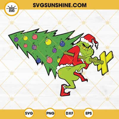 Grinch Stealing Christmas Tree SVG, Grinch Stole Christmas Tree SVG PNG ...