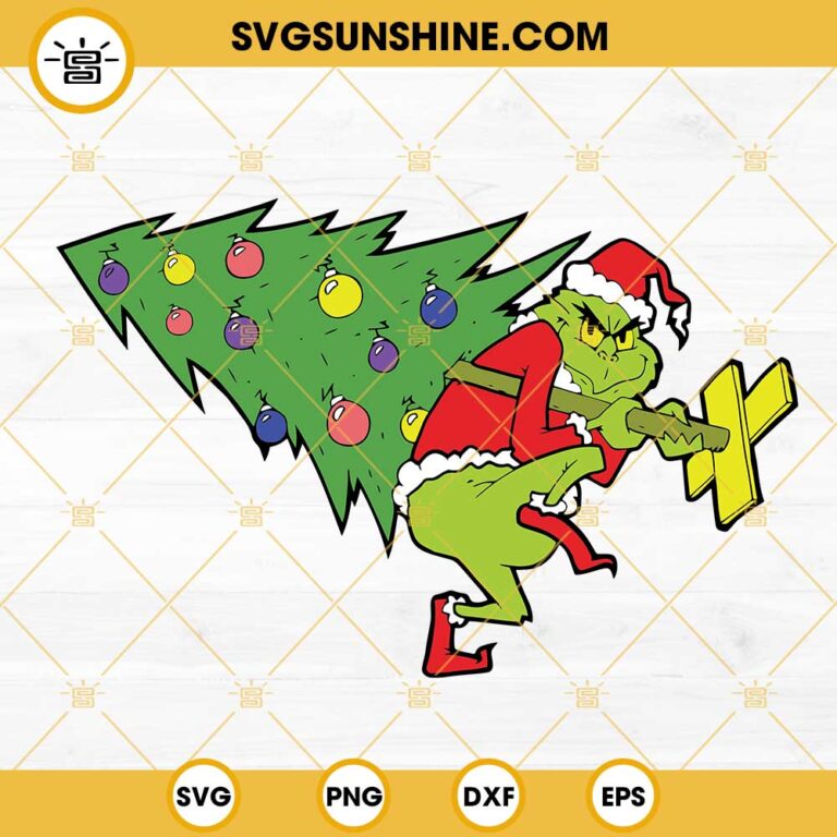 Grinch Stealing Christmas Tree Svg Grinch Stole Christmas Tree Svg Png Eps Dxf Files