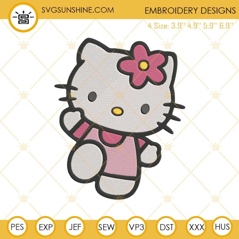 Hello Kitty Machine Embroidery Design File