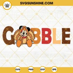 Mickey Turkey Thanksgiving SVG PNG DXF EPS Cricut Silhouette Vector Clipart
