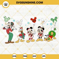 Mickey Mouse And Friends Christmas SVG, Christmas Disney Characters SVG, Christmas Friends SVG