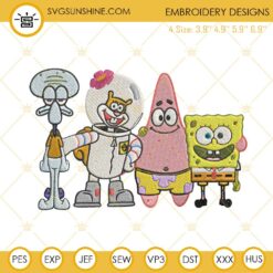 Spongebob Squarepants Characters Machine Embroidery Design File