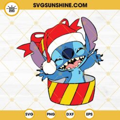 Stitch Christmas Gifts SVG, Stitch Shristmas SVG PNG DXF EPS Files