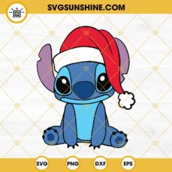 Stitch Wanta Hat Christmas SVG PNG DXF EPS Cut Files