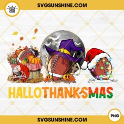 Happy HALLOTHANKSMAS Football PNG, Halloween Thanksgiving Christmas Football PNG