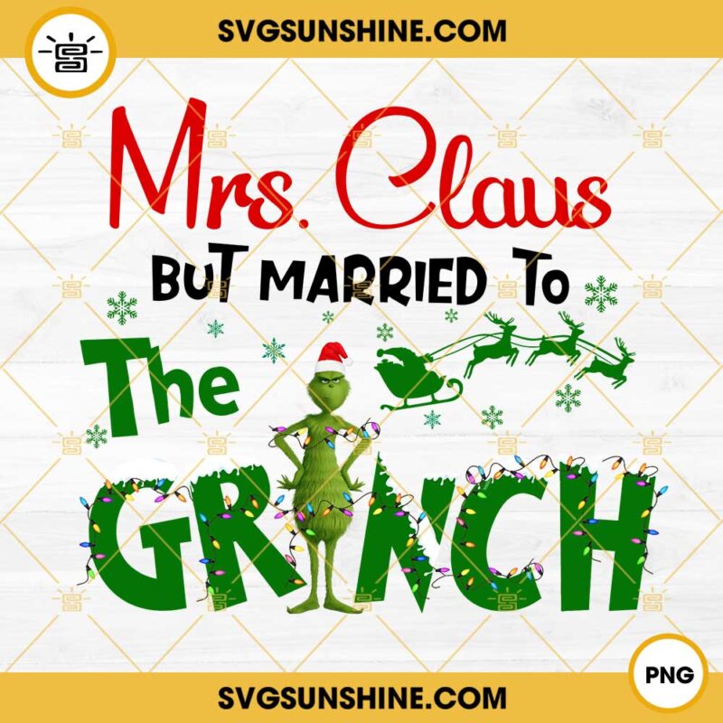 Mrs Claus But Married To The Grinch PNG Vector Clipart
