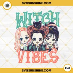 Chibi Hocus Pocus Witch Vibes PNG, Sanderson Sister PNG, Hocus Pocus PNG, Witch Friends PNG, Halloween PNG