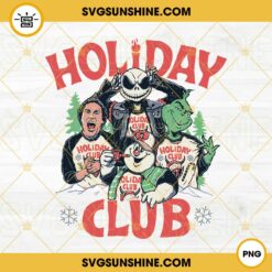 Holiday Club PNG, Grinch PNG, Elf PNG, Jack Skellington PNG, Frosty Snowman PNG, Trending Hellfire Club Christmas 2022 PNG