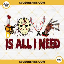 Horror Love Is All I Need PNG, Freddy Krueger Glove PNG, Jason Mask PNG, Texas Chainsaw Massacre PNG, Michael Myers Knife PNG