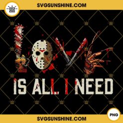 Love Is All I Need PNG, Horror Characters PNG, Movie Killers Halloween PNG