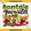 Santa's Favorite Elf Christmas Png, Merry Christmas Png, Glitter Christmas Elf Png Digital Download