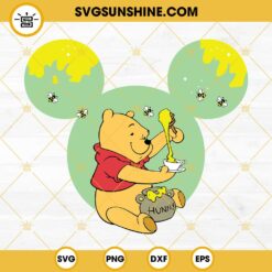 Winnie The Pooh Mouse Head SVG PNG DXF EPS Cricut Silhouette Vector Clipart