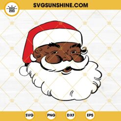 African American Santa Claus SVG PNG DXF EPS Cricut Silhouette Vector Clipart