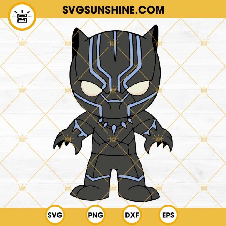 Baby Black Panther SVG, Chibi Superhero SVG, Baby Avengers SVG, Baby