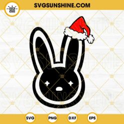 Bad Bunny Santa Hat Christmas SVG Cut File For Cricut Silhouette