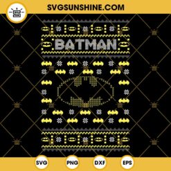 Batman Ugly Christmas Sweater SVG PNG DXF EPS Cut Files