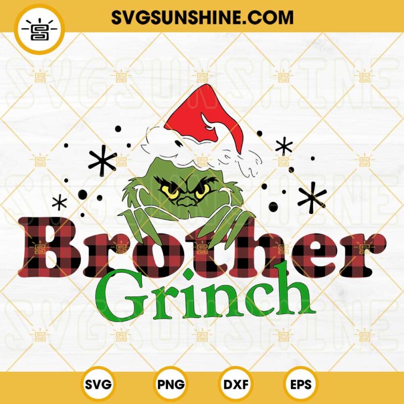 Brother Grinch SVG, Brother Christmas SVG, Christmas Family SVG PNG DXF ...