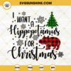 Buffalo Plaid Hippopotamus Christmas SVG, I Want A Hippopotamus For Christmas SVG Instant Download