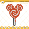 Candy Cane Lollipop Christmas Mickey Embroidery Design File