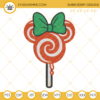 Candy Cane Lollipop Christmas Minnie Embroidery Design File