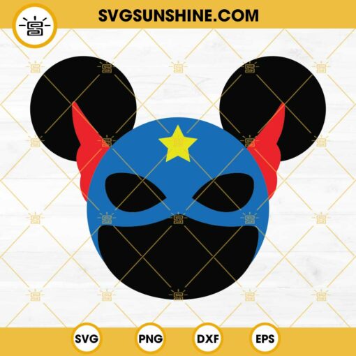 Captain America Mouse Ears SVG PNG DXF EPS Cut Files