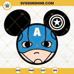 Captain America SVG, Captain America Mickey Head SVG, Super Hero Mickey Ears SVG