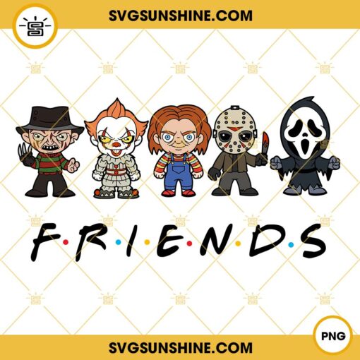 Chibi Horror Friends PNG, Horror Movie Characters PNG, Halloween Friends PNG