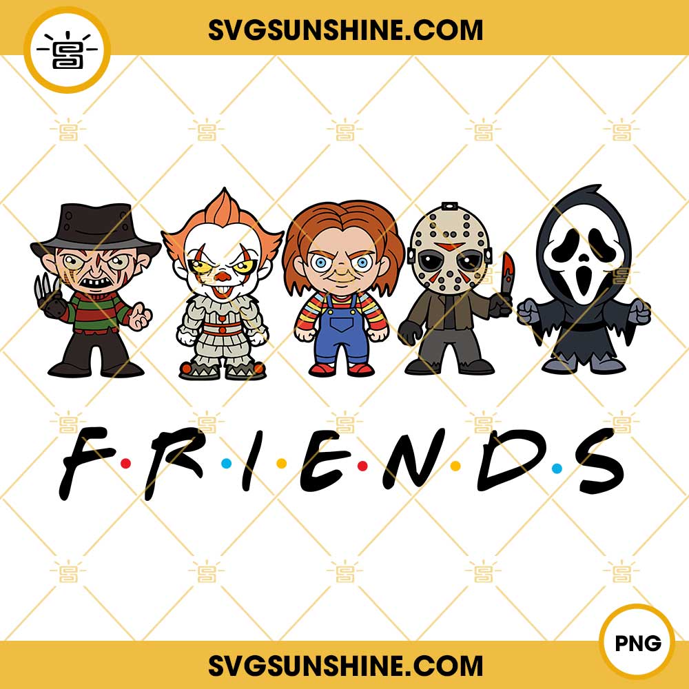 Chibi Horror Friends PNG, Horror Movie Characters PNG, Halloween Friends PNG