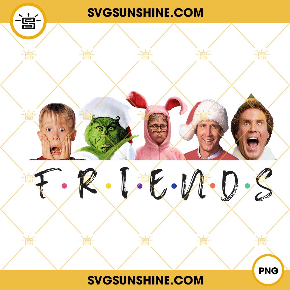 Christmas Friends PNG File, Christmas Movie Characters PNG Design File